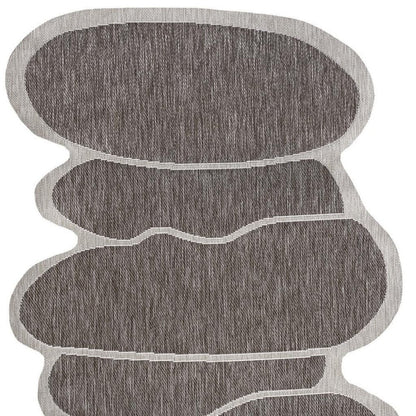 6' X 9' Light Brown And Beige Medallion Indoor Outdoor Area Rug