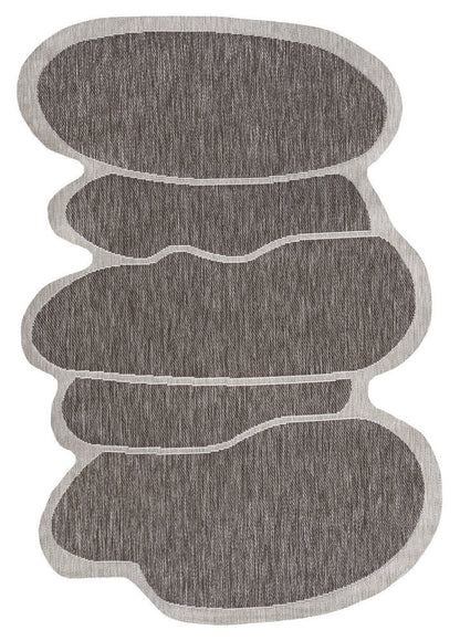 8' X 10' Light Brown And Beige Medallion Indoor Outdoor Area Rug