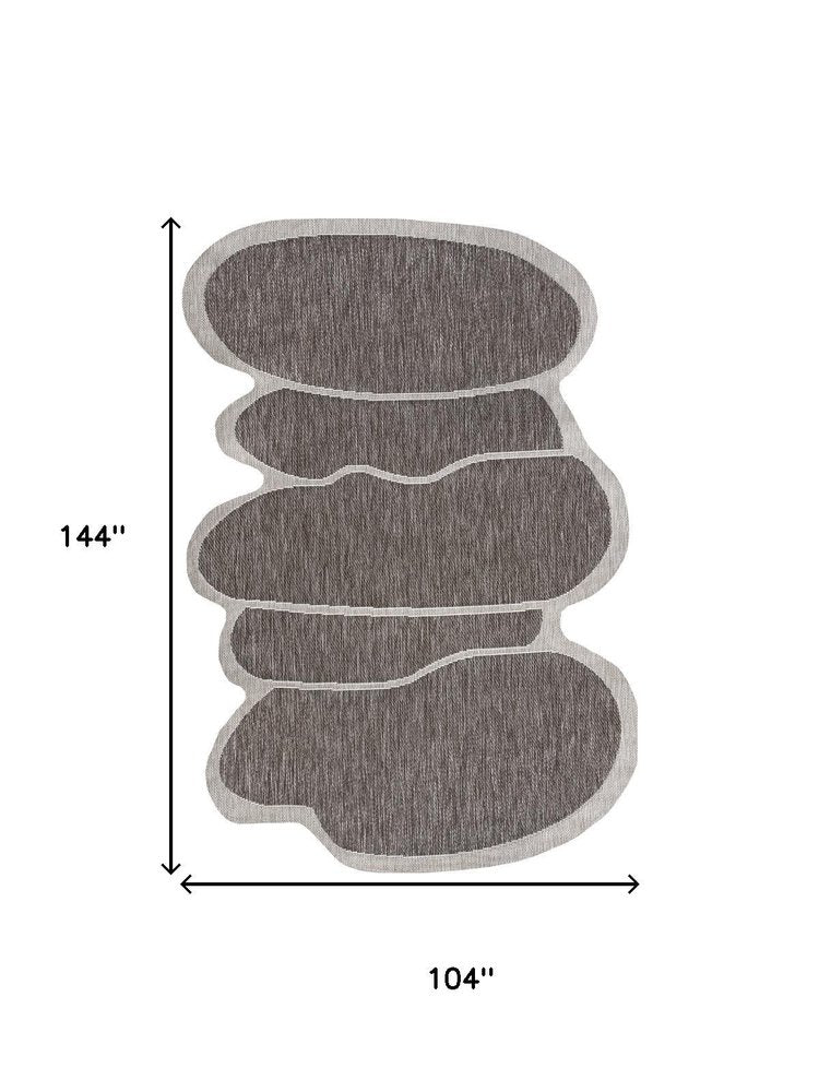 9' X 12' Light Brown And Beige Medallion Indoor Outdoor Area Rug — view 5