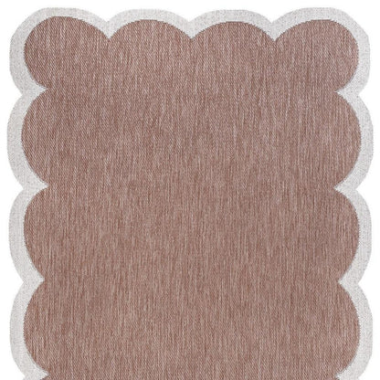 6' X 9' Rose And Cream Indoor Outdoor Area Rug