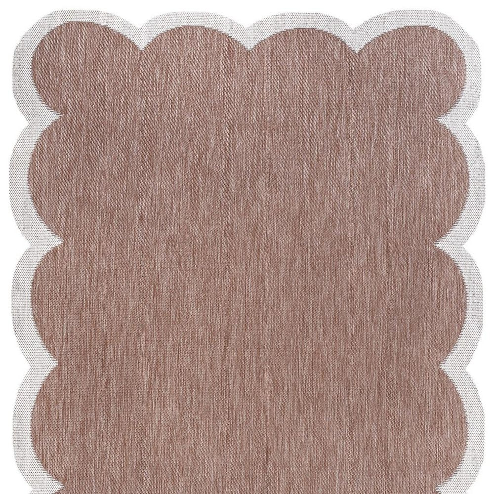 6' X 9' Rose And Cream Indoor Outdoor Area Rug HomeRoots