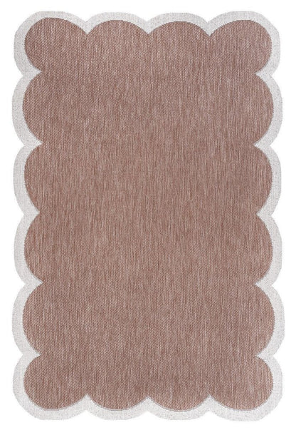8' X 10' Rose And Cream Indoor Outdoor Area Rug HomeRoots