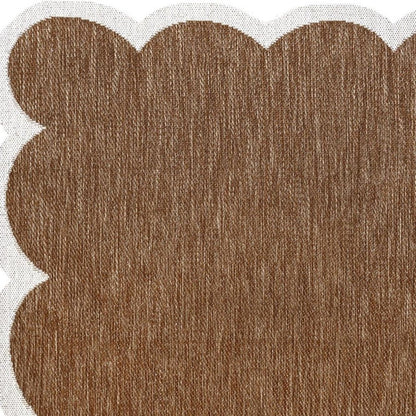 4' X 6' Terra Cotta And Cream Indoor Outdoor Area Rug HomeRoots