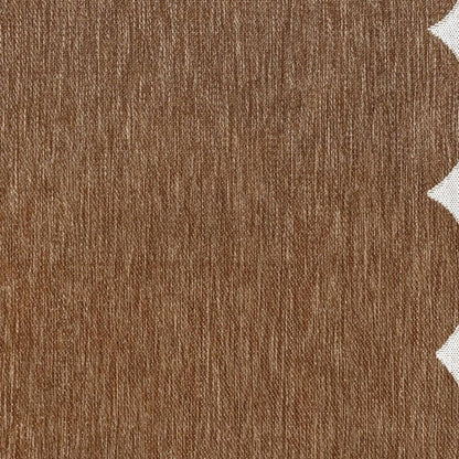 6' X 9' Terra Cotta And Cream Indoor Outdoor Area Rug HomeRoots