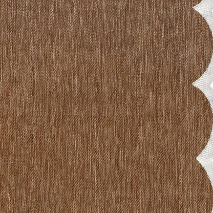 9' X 12' Terra Cotta And Cream Indoor Outdoor Area Rug HomeRoots