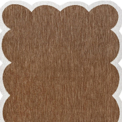 9' X 12' Terra Cotta And Cream Indoor Outdoor Area Rug HomeRoots