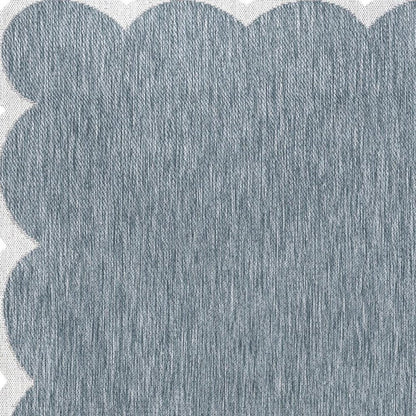 5' X 8' Turquoise And Cream Indoor Outdoor Area Rug HomeRoots