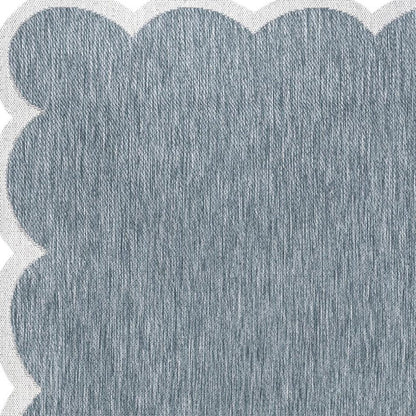 8' X 10' Turquoise And Cream Indoor Outdoor Area Rug HomeRoots