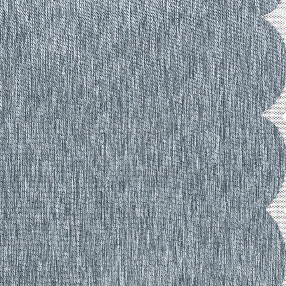 9' X 12' Turquoise And Cream Indoor Outdoor Area Rug HomeRoots