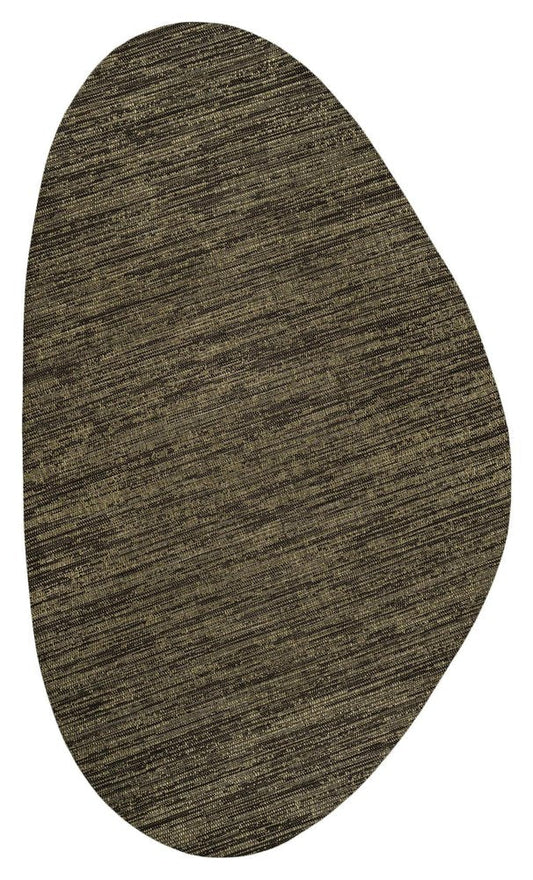 4' X 6' Brown And Black Medallion Indoor Outdoor Area Rug