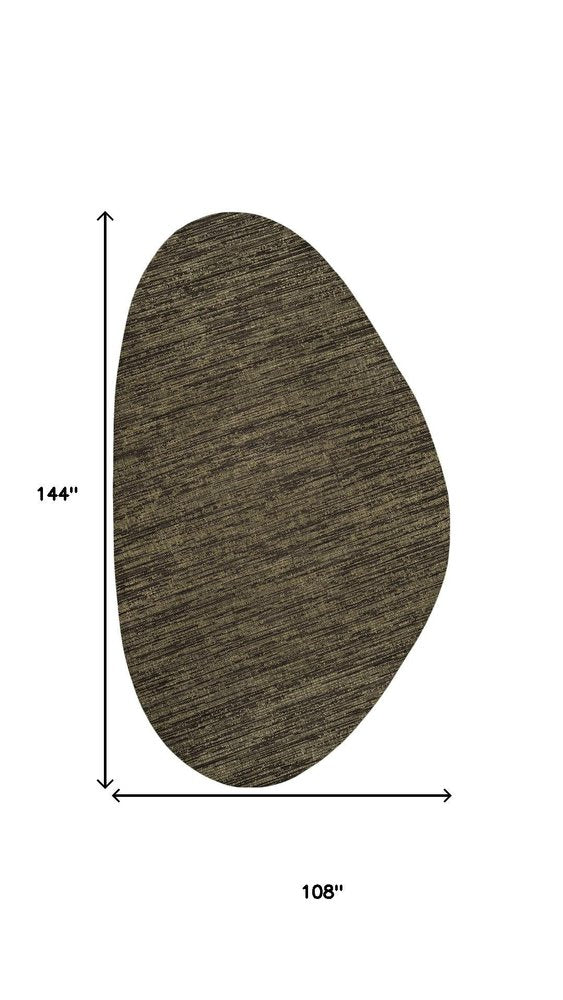 9' X 12' Brown And Black Medallion Indoor Outdoor Area Rug HomeRoots