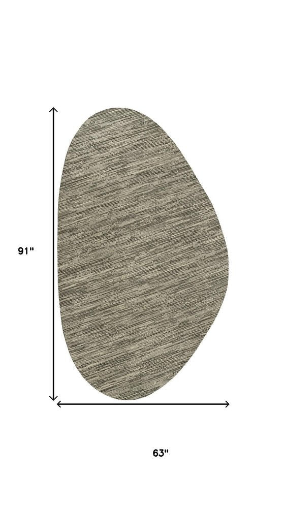 5' X 8' Beige And Brown Medallion Indoor Outdoor Area Rug — view 5