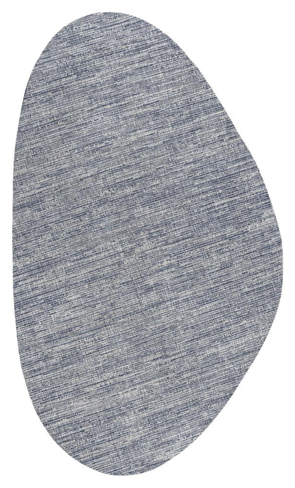 4' X 6' Gray And Navy Blue Medallion Indoor Outdoor Area Rug — view 1