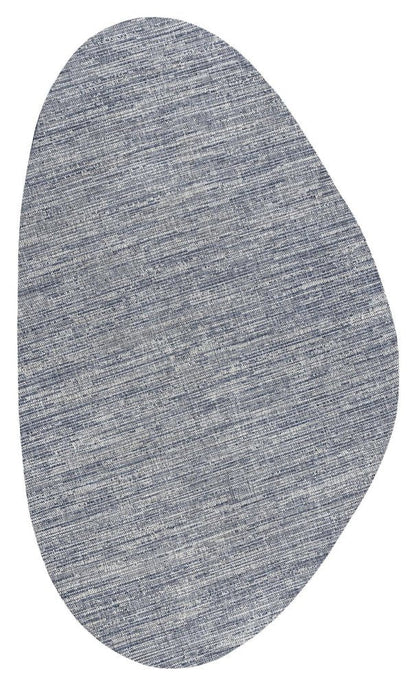 5' X 8' Gray And Navy Blue Medallion Indoor Outdoor Area Rug HomeRoots
