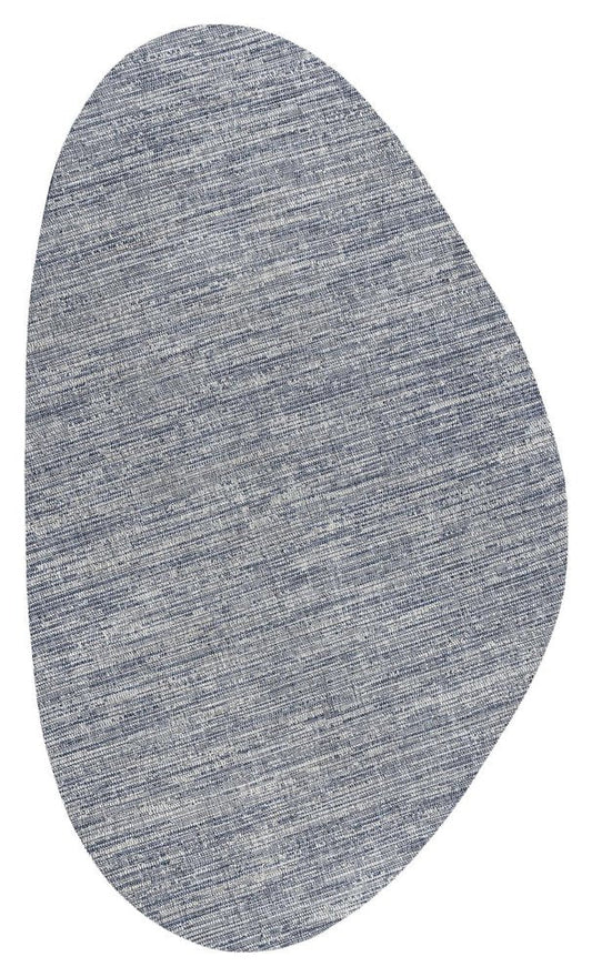 5' X 8' Gray And Navy Blue Medallion Indoor Outdoor Area Rug