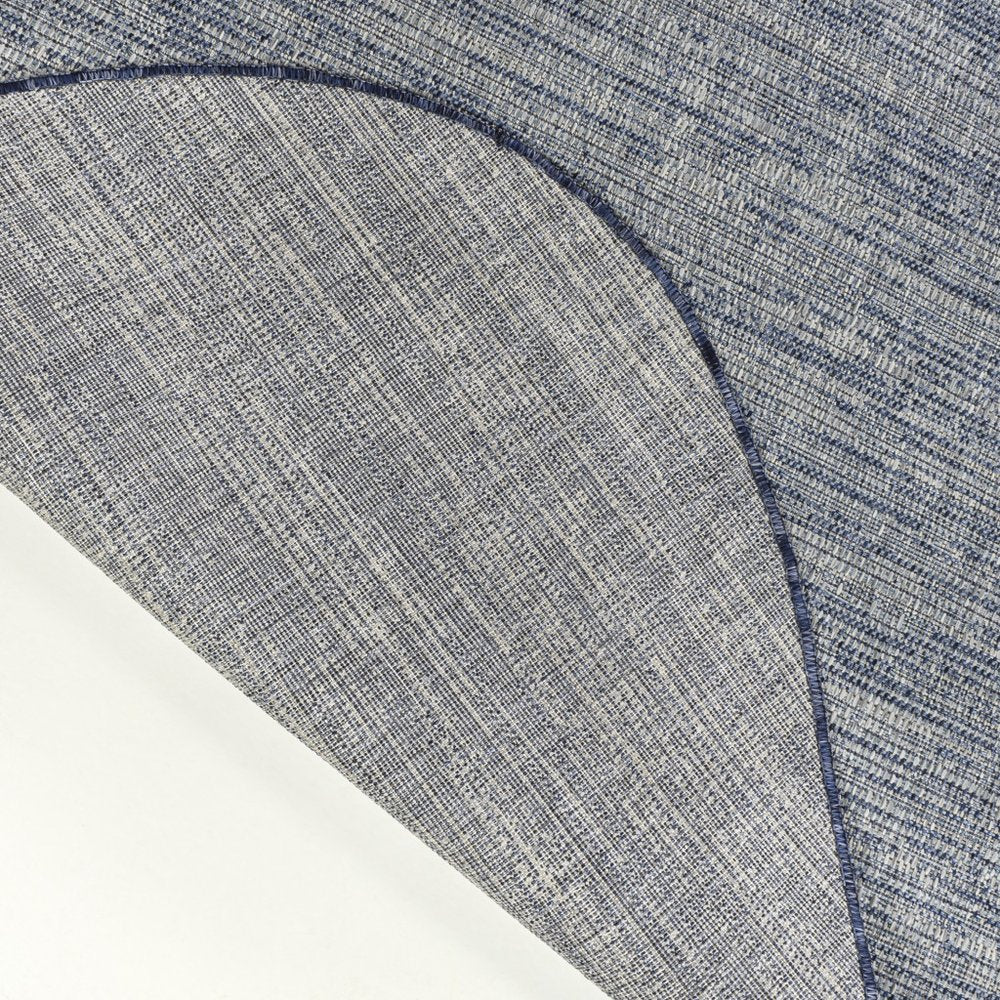 5' X 8' Gray And Navy Blue Medallion Indoor Outdoor Area Rug — view 7