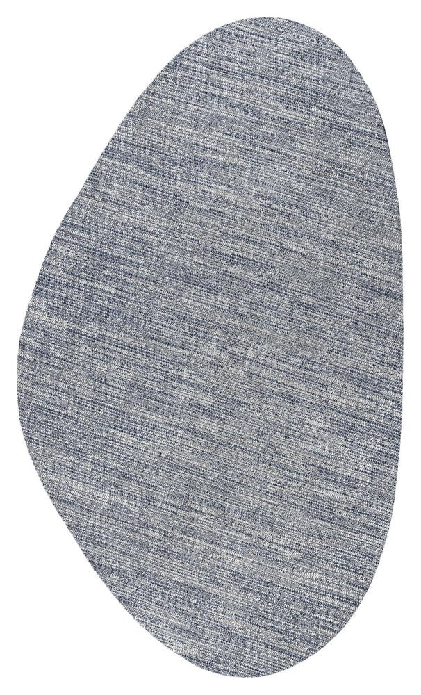 6' X 9' Gray And Navy Blue Medallion Indoor Outdoor Area Rug — view 4