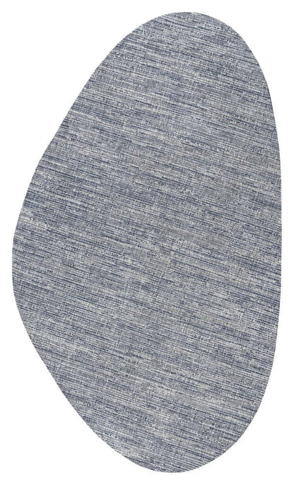 6' X 9' Gray And Navy Blue Medallion Indoor Outdoor Area Rug HomeRoots