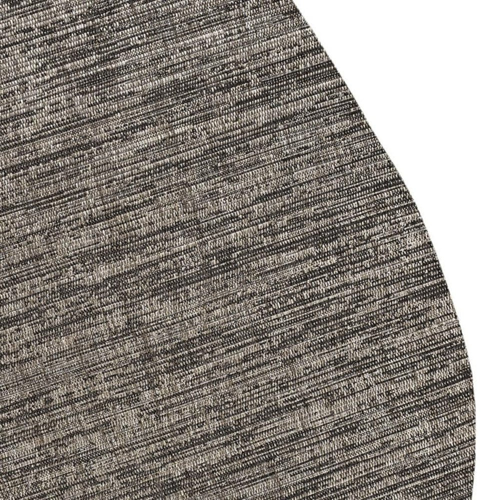9' X 12' Natural And Black Medallion Indoor Outdoor Area Rug