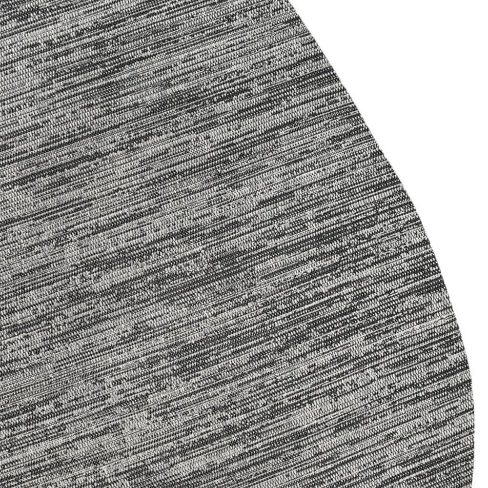 6' X 9' Gray And Black Medallion Indoor Outdoor Area Rug — view 3