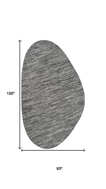 8' X 10' Gray And Black Medallion Indoor Outdoor Area Rug HomeRoots