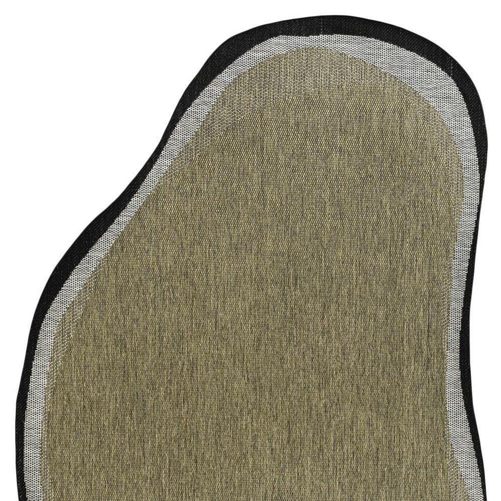 5' X 8' Brown And Black Abstract Indoor Outdoor Area Rug HomeRoots
