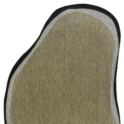 5' X 8' Brown And Black Abstract Indoor Outdoor Area Rug HomeRoots
