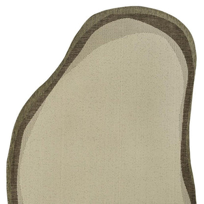 9' X 12' Beige And Brown Abstract Indoor Outdoor Area Rug HomeRoots