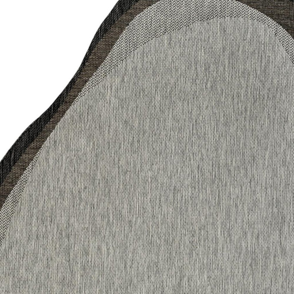 5' X 8' Gray And Black Abstract Indoor Outdoor Area Rug HomeRoots