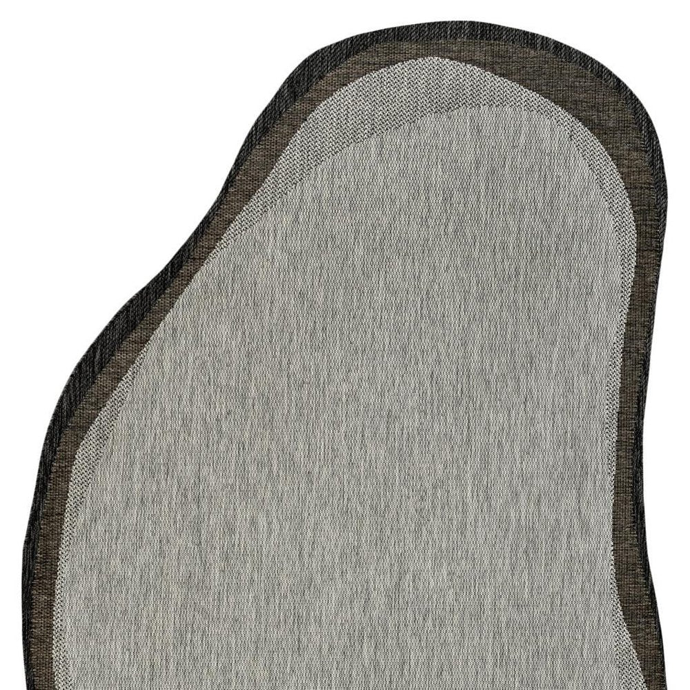 5' X 8' Gray And Black Abstract Indoor Outdoor Area Rug HomeRoots