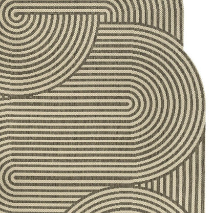 8' X 10' Beige And Brown Abstract Indoor Outdoor Area Rug HomeRoots