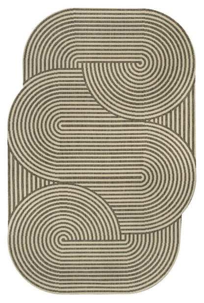 8' X 10' Beige And Brown Abstract Indoor Outdoor Area Rug HomeRoots