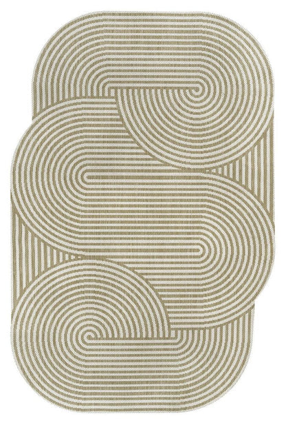 4' X 6' Cream And Natural Abstract Indoor Outdoor Area Rug HomeRoots