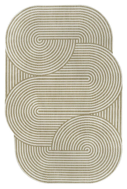 4' X 6' Cream And Natural Abstract Indoor Outdoor Area Rug HomeRoots