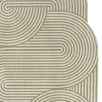 9' X 12' Cream And Natural Abstract Indoor Outdoor Area Rug HomeRoots