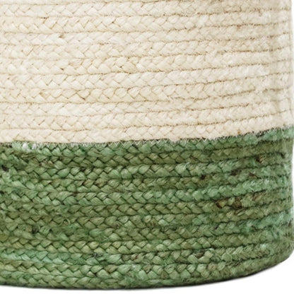 19" White Nesting Jute Basket HomeRoots