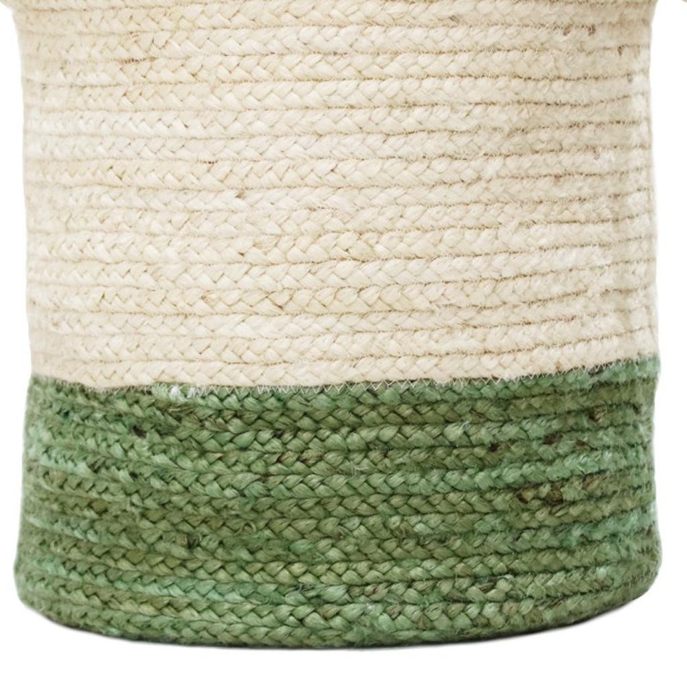 19" White Nesting Jute Basket HomeRoots