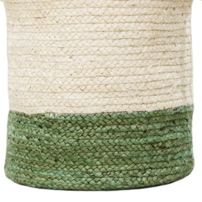 19" White Nesting Jute Basket HomeRoots