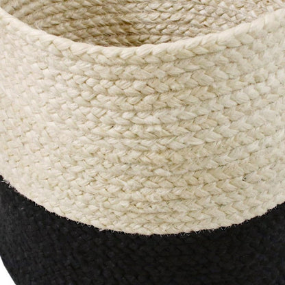 17" White Nesting Jute Basket HomeRoots