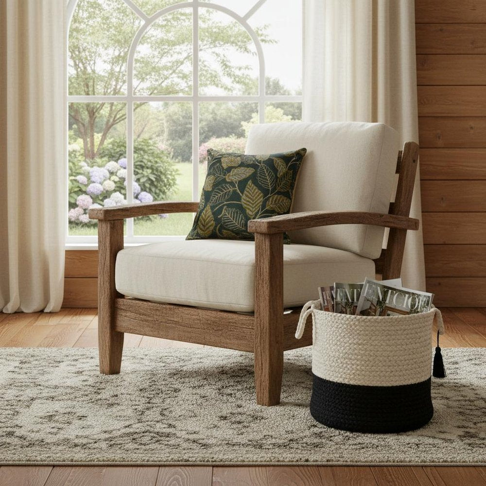 17" White Nesting Jute Basket HomeRoots