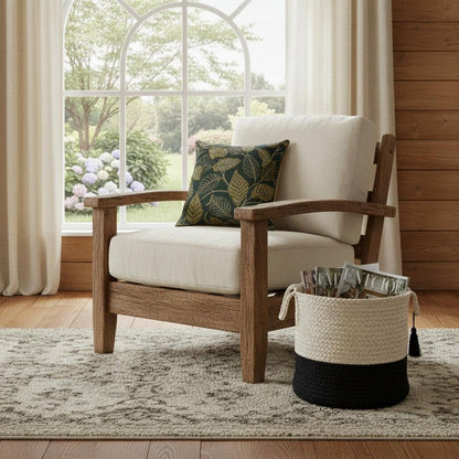 17" White Nesting Jute Basket HomeRoots