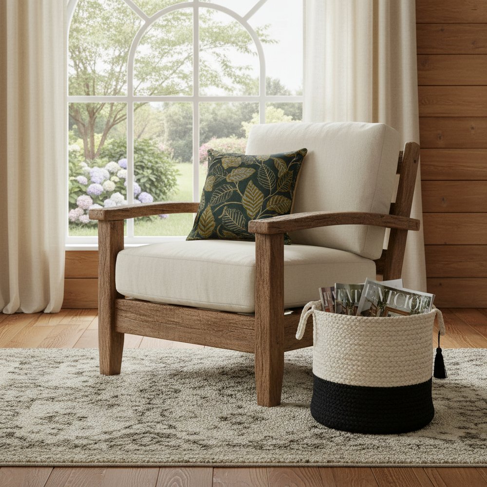 17" White Nesting Jute Basket HomeRoots