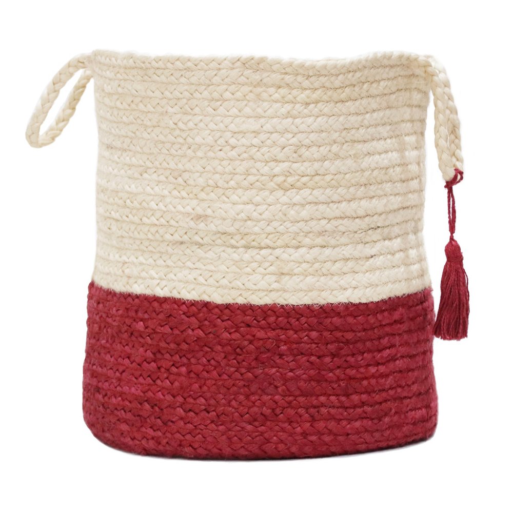 17" Ivory Nesting Jute Basket HomeRoots