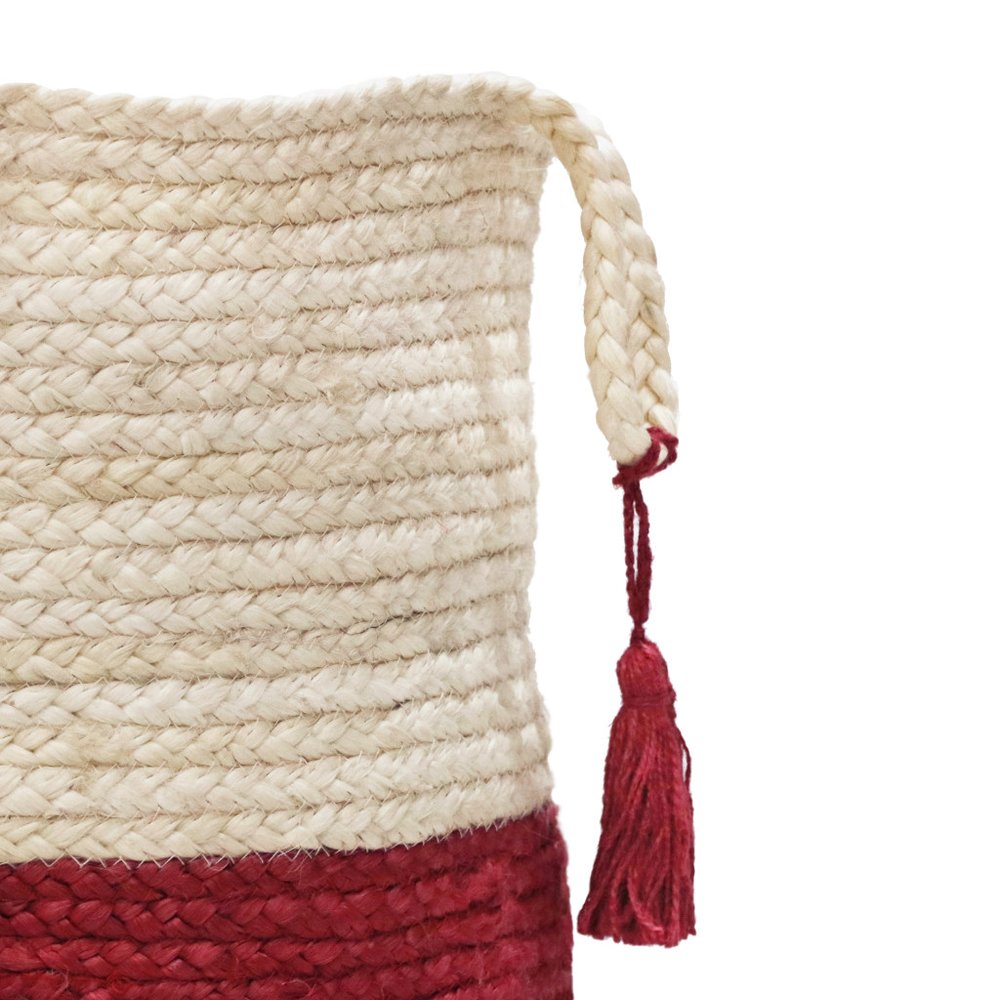 17" Ivory Nesting Jute Basket HomeRoots