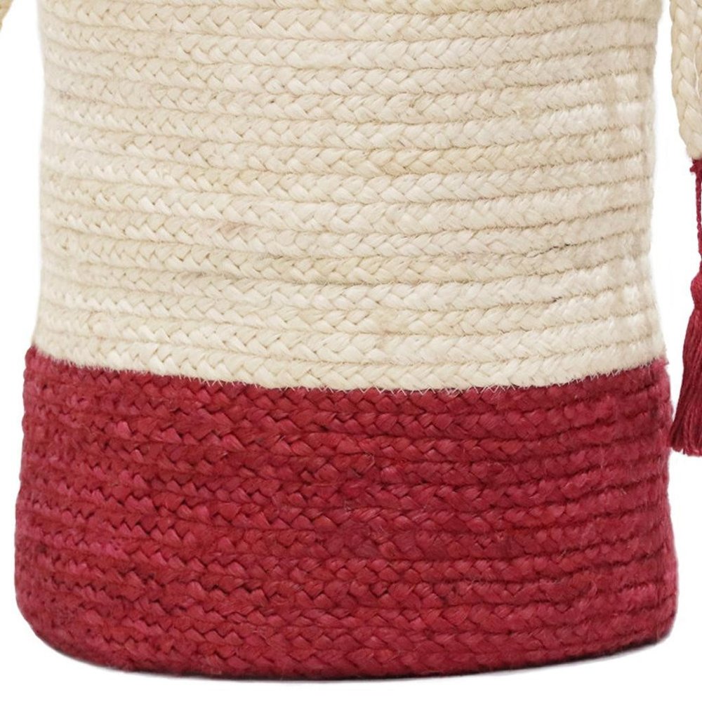 17" Ivory Nesting Jute Basket HomeRoots