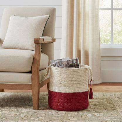 17" Ivory Nesting Jute Basket HomeRoots