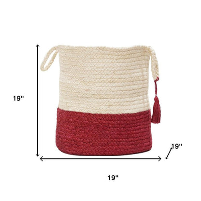 19" Ivory Nesting Jute Basket HomeRoots