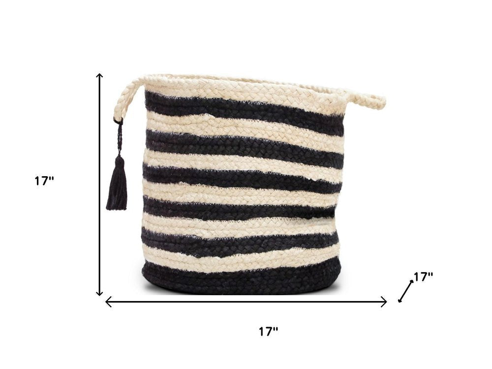 17" Ivory Nesting Jute Basket HomeRoots