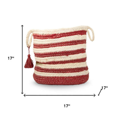 17" Ivory Nesting Jute Basket HomeRoots