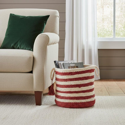 17" Ivory Nesting Jute Basket HomeRoots